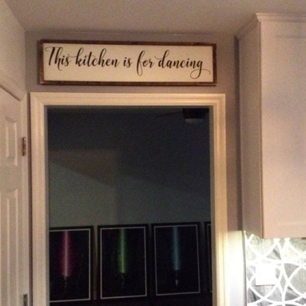 This kitchen is for dancing sign, kitchen sign, wood kitchen sign, kitchen signs, farmhouse kitchen sign, farmhouse sign, kitchen decor