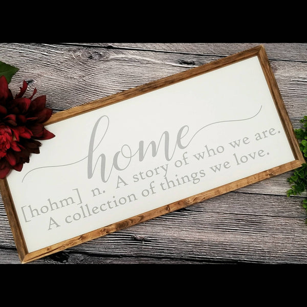 Home definition sign