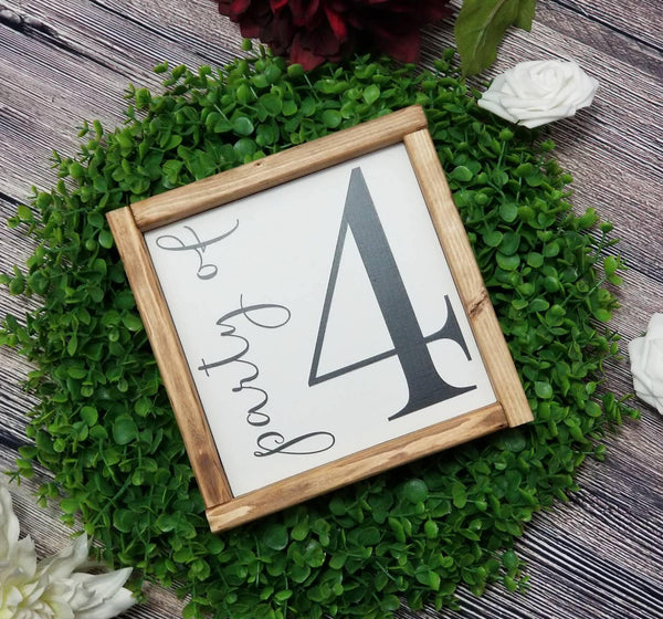 Party Of family sign, Family number sign, number sign, Family Size Sign, Farmhouse Number Sign, Gallery Wall Sign, Party of sign, 2 sizes