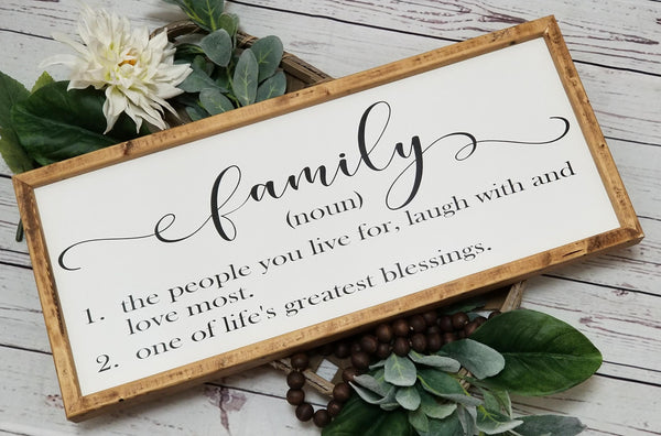 Family definition sign