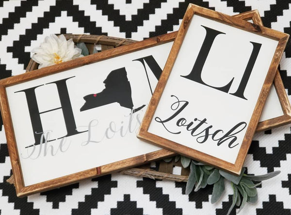 Monogram sign, gallery wall sign, last name sign , Farmhouse decor, flashcard sign, letter sign, party of sign, family initial, number sign