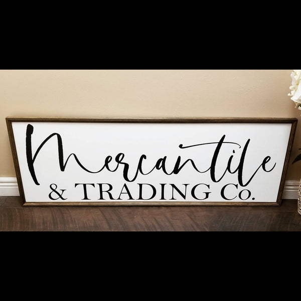 Mercantile sign, mercantile wood sign, living room sign, farmhouse sign, Fixer Upper style  sign, farmhouse decor, large mercantile sign
