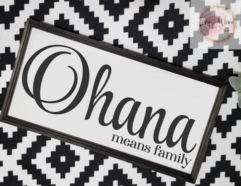 Ohana sign, family sign, Ohana means family, Living room sign, gallery wall, farmhouse sign, Hawaiian Decor