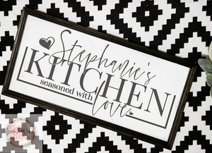 Personalized kitchen sign, name sign, farmhouse decor, kitchen decor, signs for kitchen, gifts for her, farmhouse kitchen sign, Kitchen