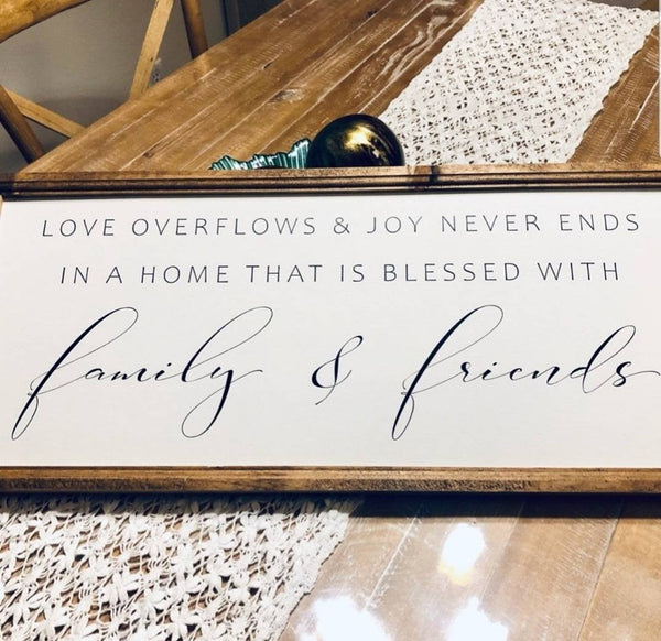 Family and friends sign