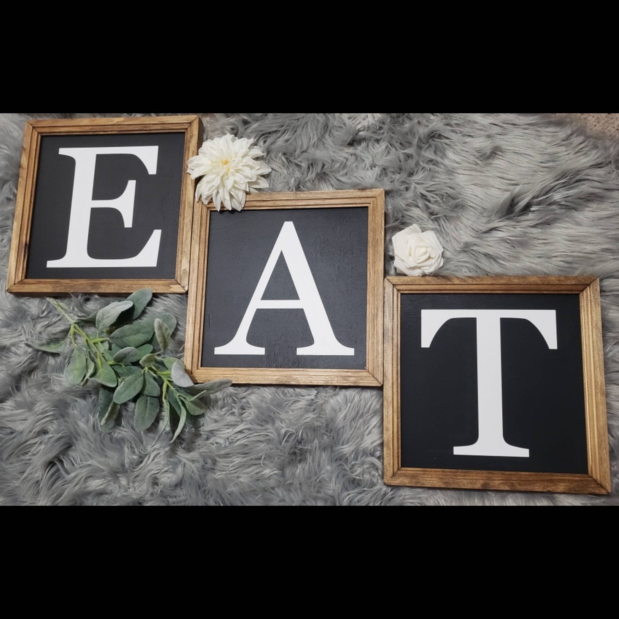 EAT sign, eat sign set of 3